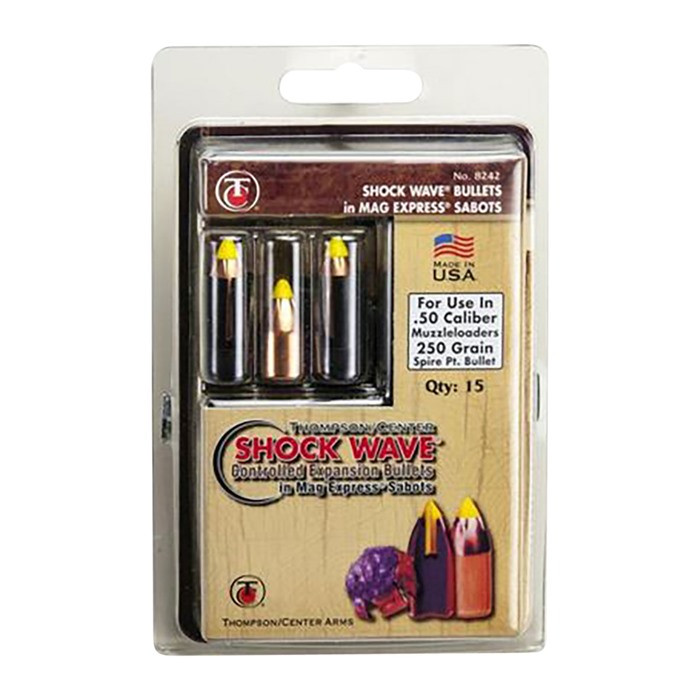 50 CALIBER 250GR POLYMER TIP SPIRE POINT SABOT 15/BOX