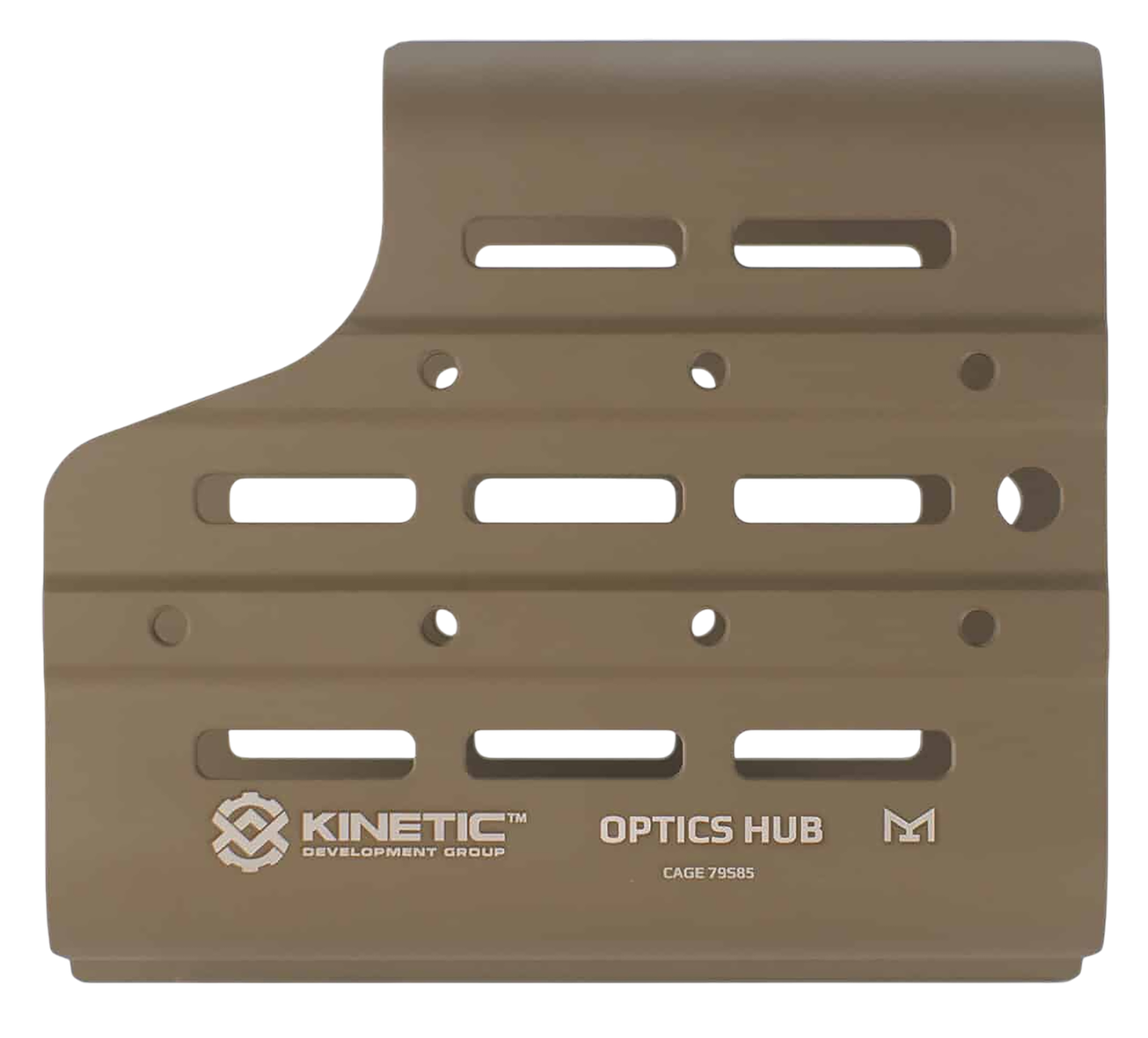 Kinetic Development Optics Hub M-Lok Spotting Scope Housing for Leupold M151 Spotting Scope, 6-1/4" W x 5.67" H, Earth Brown - MSH5-110