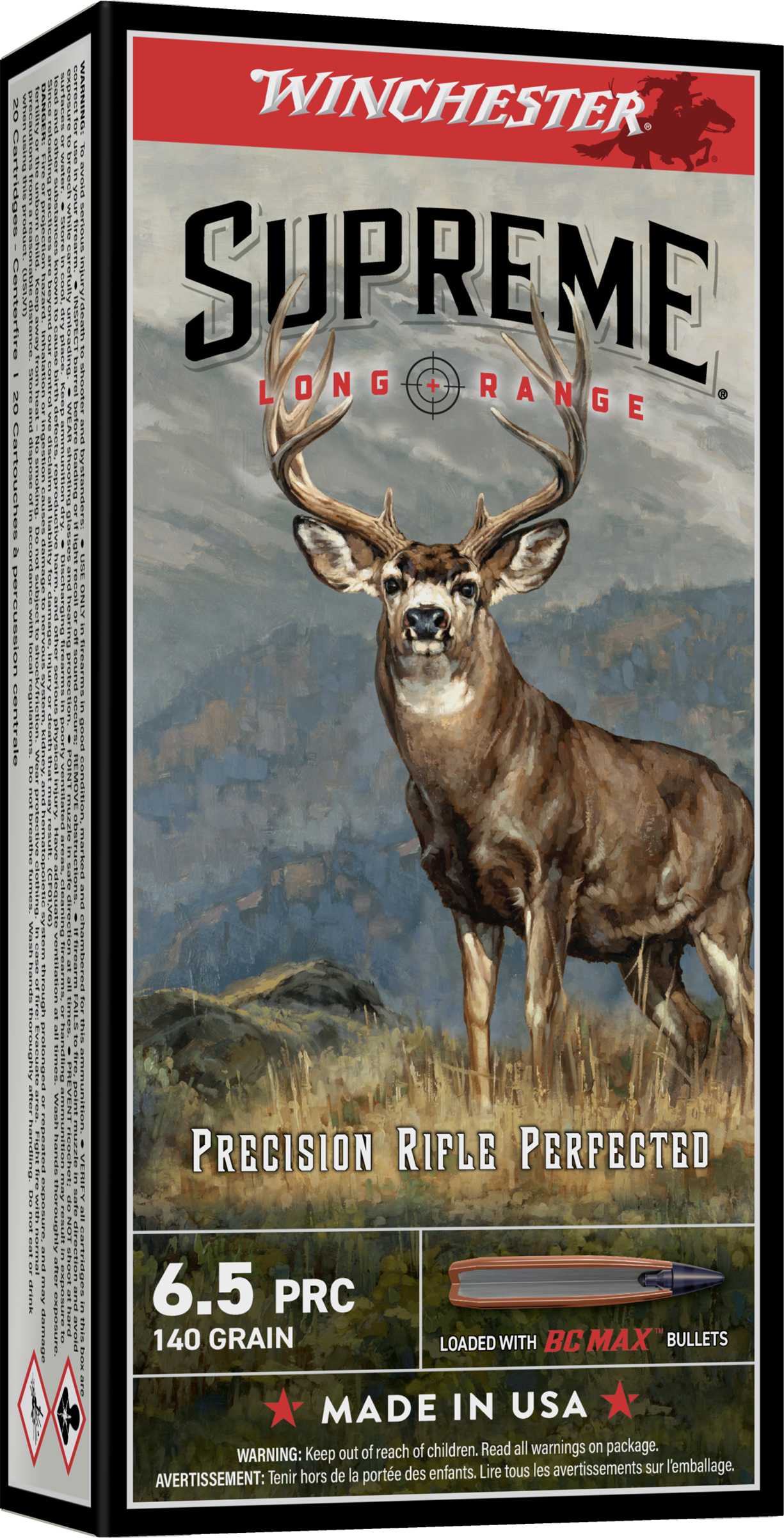 Winchester 6.5 PRC Ammo 140gr PT Ammunition - 20 Rounds