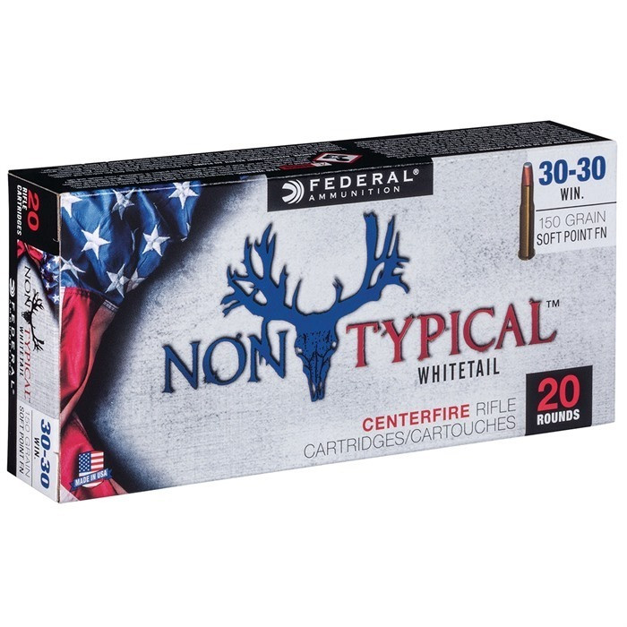 Federal Non-Typical .30-30 Winchester Ammunition 20 Rounds JSP 150 Grains 3030DT150