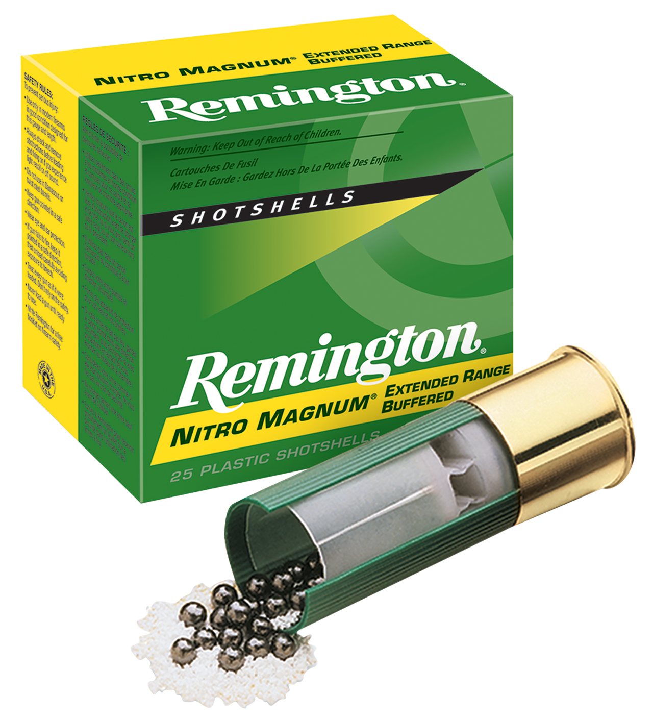 Remington Ammunition 20672 Nitro Magnum 20Gauge 3 in 1 1/4oz 4Shot 25 Per Box/10 Case, Shotgun Shells