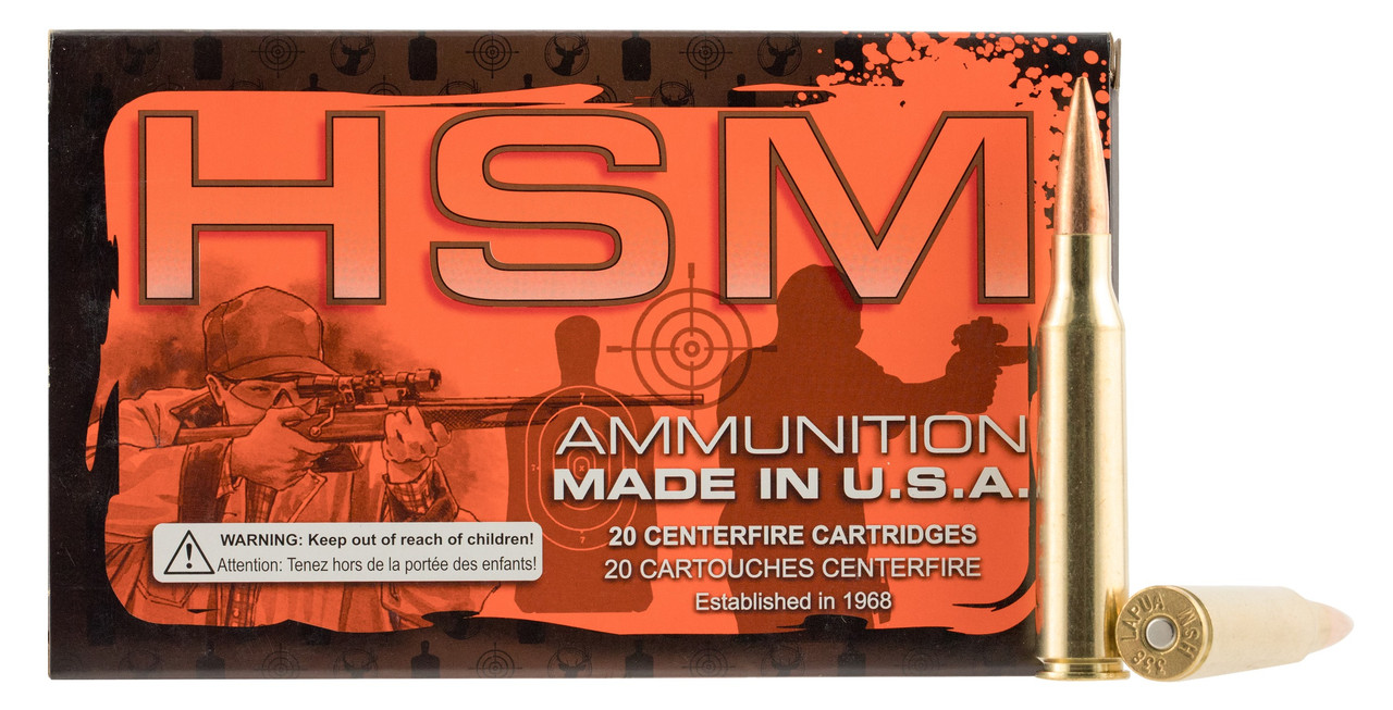 HSM 338LAPUA3N68 Match 338 Lapua Mag 300 gr Sierra MatchKing BTHP 20 Per Box/ 20 Case Centerfire, Rifle Ammunition