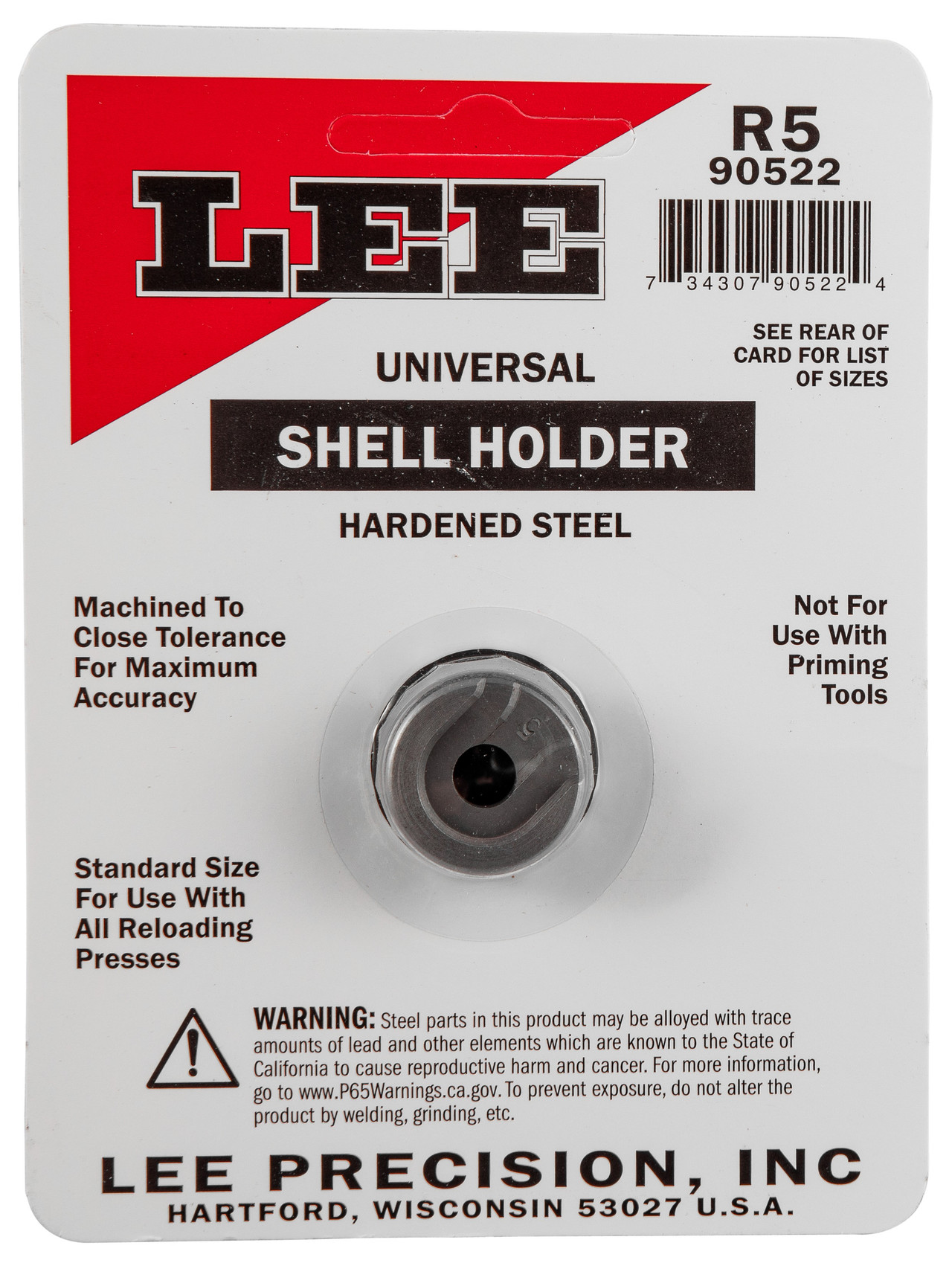 Lee Universal Shell Holder #5 (7mm Remington Magnum, 300 Winchester Magnum, 338 Winchester Magnum)
