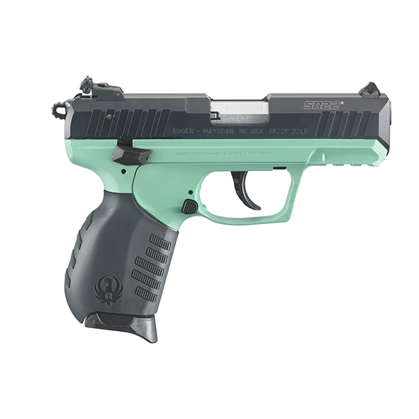 Ruger Sr22 Pistol Blued Finish And Ruger Turquoise Cerakote Grip Frame Vizardsgunsandammo Com