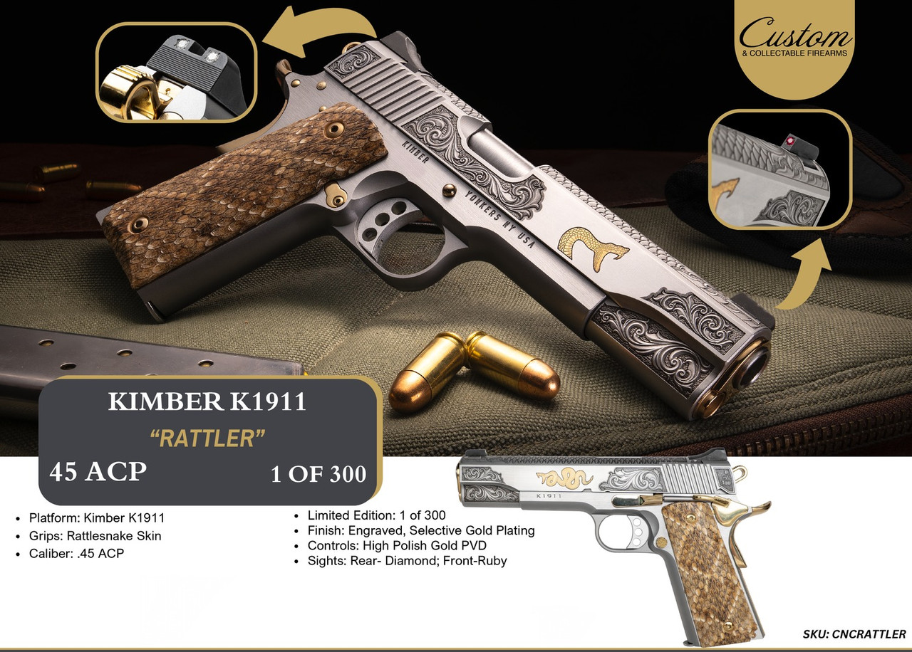 Cnc Firearms CNCRATTLER Kimber 1911 Rattlesnake 45 ACP