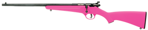 Savage 13844 Rascal  22 LR 16.13 Fixed Stock Pink Left Hand