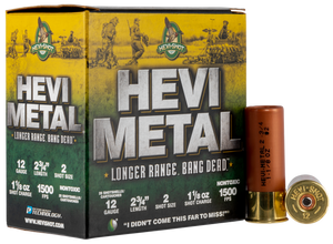 Hevishot 38702 Hevi-Metal Longer Range 12 Gauge 2.75 1 1/8 oz 2 Shot 25 Bx/ 10 Cs