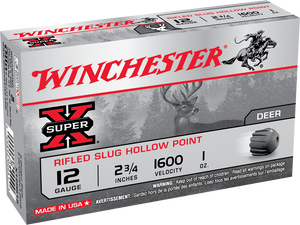 Winchester Ammo -X12RS15 Super-X Rifled Slug Hollow Point 12 Gauge 2.75 1 oz 5 rounds