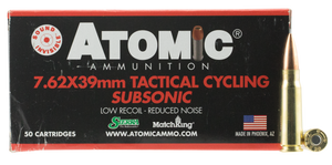  Atomic- 00474 Rifle Subsonic 7.62X39mm 220 GR Hollow Point Boat Tail 50 rounds