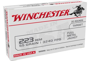   Winchester Ammo W223K USA 223 Rem 55 gr Full Metal Jacket (FMJ)  20 rounds