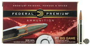   Federal P308S Premium 308 Win 150 gr Nosler Partition (NP) 20 rounds