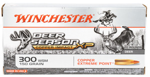 Winchester Ammo X300SDSLF Deer Season XP Copper Impact 300 WSM 150 gr Copper Extreme Point 20 rounds-LEAD FREE AMMO