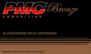 PMC -223A Bronze  223 Rem/5.56 NATO 55 GR Full Metal Jacket Boat Tail (FMJBT)-total of 160 rounds (8 boxes of  20 rounds)