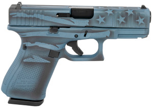 Glock PA235S204-BTFLAG G23 Gen5 Compact 40 S&W 4.02 13+1 Overall Blue Titanium Flag Cerakote Polymer Frame/Steel Rough Textured Interchangeable Backstraps Grip