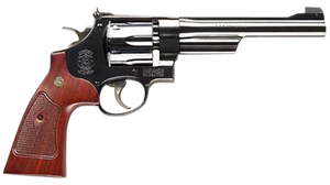   Smith & Wesson 150341 Model 27 Classic 357 Mag or 38 S&W Spl +P Caliber with 6.50" Barrel, 6rd Capacity Cylinder, Overall Blued Finish Carbon Steel & Squared Butt Checkered Walnut Grip