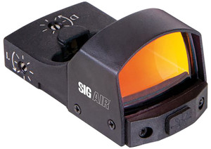 Sig Sauer Airguns AIRREFLEXSIGHT Air Reflex  Red Dot Reticle Black Fits Sig P320 Air Pistol Windage & Elevation Adjustment Mounting Plates Included