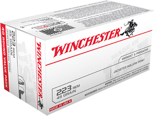 Winchester Ammo USA2232 USA  223 Remington 45 GR Jacketed Hollow Point (JHP) 40 rounds