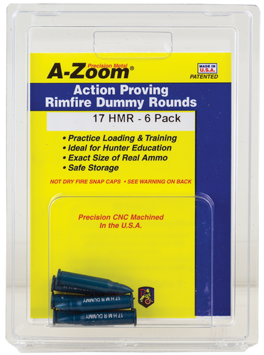 A-Zoom 12202 17 HMR Dummy Ammo 6 Rounds Dummy Rounds 666692122026