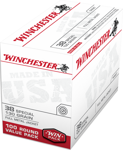 Winchester USA38SPVP 38 Special Handgun Ammo 130gr 100 Rounds 020892214859