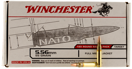 Winchester Ammo USA3131W USA  5.56mm 55 GR Full Metal Jacket (FMJ) 180 Bx/ 5 Cs