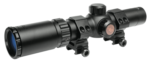 TruGlo TG8514BC Tru•Brite 30 Hunter Black Anodized 1-4x24mm 30mm Tube Circle Duplex Reticle
