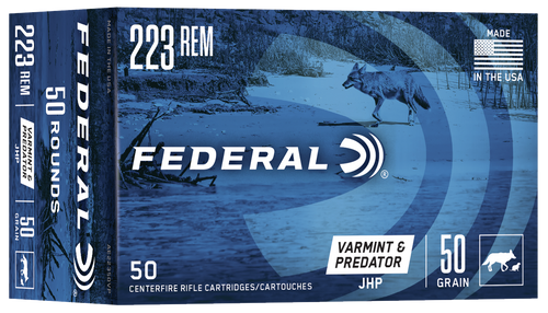 Federal 223 Rem Ammunition AE22350VP 50 gr Jacketed Hollow Point 50 Rounds