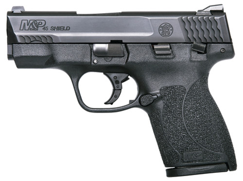  S&W Model M&P Shield Thumb Saftey 45 Auto 3.3 Inch Barrel Matte Black Stainless Steel Slide Black Polymer Frame 7 Round