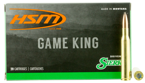 HSM 270 Win Ammunition 27012N 130 gr Sierra GameKing Spitzer Boat Tail 20 Rounds