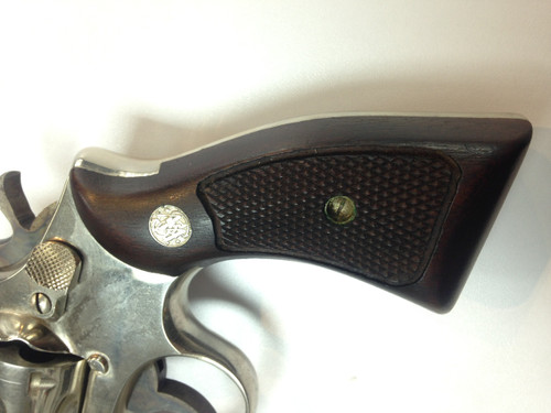 USED SMITH AND WESSON MODEL 10-5 NICKLE IN VERY GOOD CONDITION 