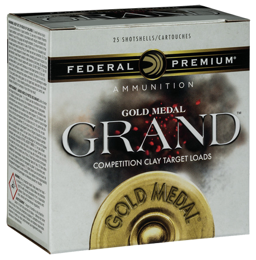 Federal GMT1158 Premium Gold Medal Grand Plastic 12 Gauge 2.75 1 1/8 oz 8 Shot 25 rounds