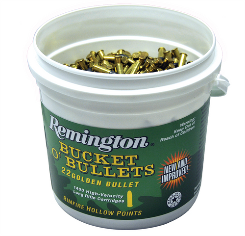 Rem Ammo 1622B 22LR 36GR HV Bucket Plated Hollow Point 5,600 rounds total (1400Bucket/4Cs*)