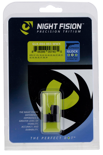 Night Fision Square GLK004003WGW Gun Sight Front/Rear Set 856386007405