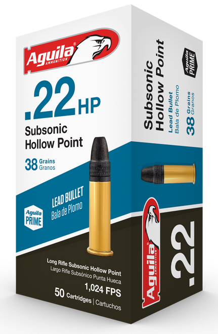 Aguila 1B222268 22 LR Rimfire Ammo 38gr 50 Rounds 640420001074