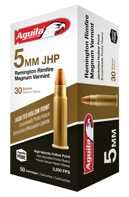 Aguila 1B222406 5mm Rem Rimfire Mag Rimfire Ammo 30gr 50 Rounds 640420012285