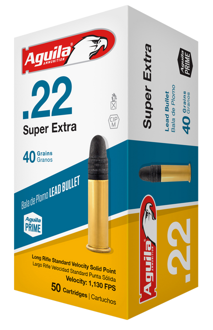 Aguila 1B222332 22 LR Rimfire Ammo 40gr 50 Rounds 640420001050