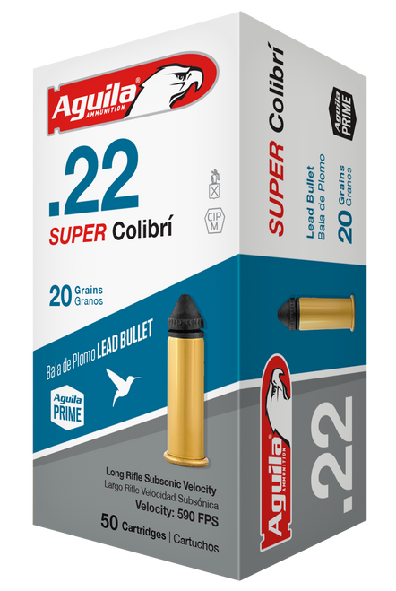 Aguila 22 LR Rimfire Ammunition 1B220339 20 gr Subsonic Lead 50 Rounds