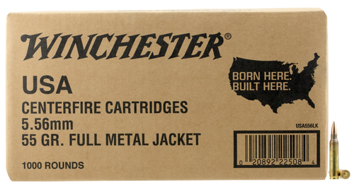 Winchester Ammo WM1931000 USA  5.56x45mm NATO 55 gr Full Metal Jacket 1000rds/ Sold by Case