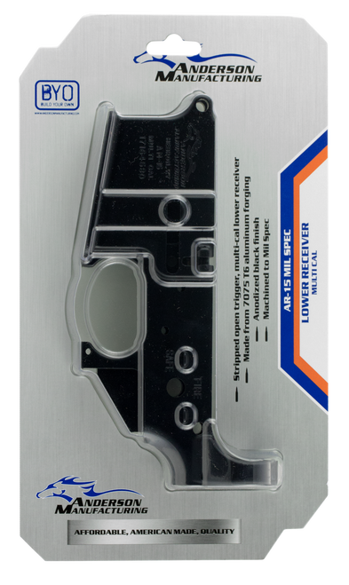 Anderson AR-15 D2K067A000OP Multi-Caliber Stripped Firearm Lower 712038921676