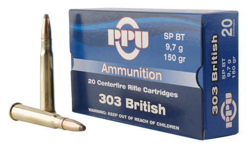 PPU PP303S1 303 British Rifle Ammo 150gr 20 Rounds 8605003812579