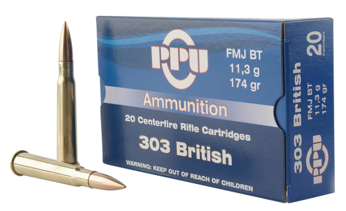 PPU PP303F 303 British Rifle Ammo 174gr 20 Rounds 8605003812593