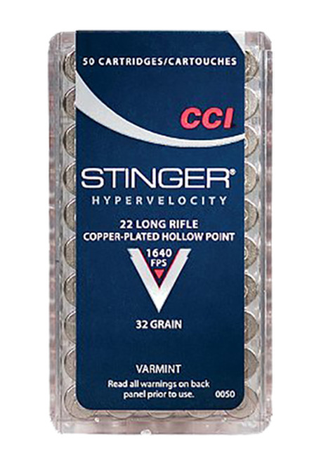 CCI 0050 Varmint 22 LR Stinger Copper-Plated HP 32GR 5000 rounds*