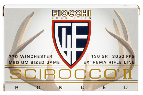 Fiocchi 270 Win Ammunition 270SCA 130 gr Swift Scirocco II Bonded 20 Rounds