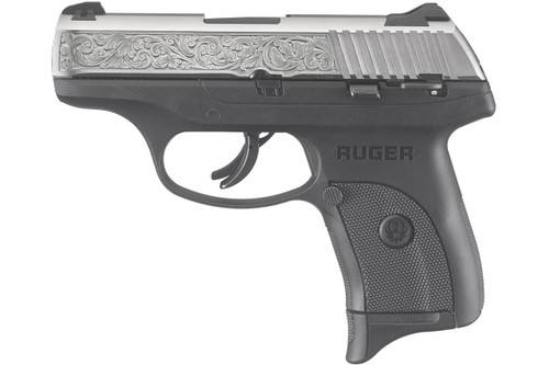  Ruger LC9s 9mm Engraved Nickel Carry Conceal Pistol with Thumb Safety , 3261, 697438032613