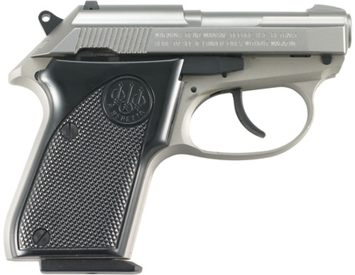 BER Model 3032 Tomcat .32 ACP 2.4 Inch Barrel Stainless Steel INOX Finish Wide Slide Plastic Grips 7 Round