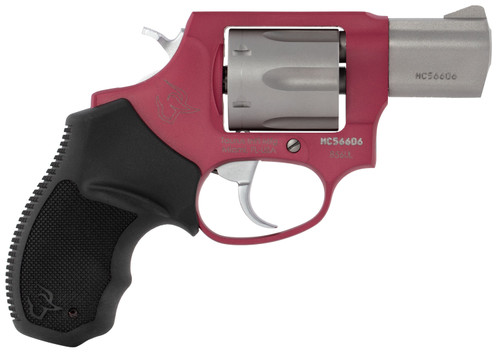 Taurus 2856029ULC10 856 Ultra-Lite 38 Special 6 Round 2 Stainless Steel/Rouge Black Rubber Grip