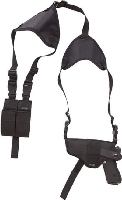 BULLDOG DELUXE HZTL-SHOULDER HOLSTER RH/LH 3.5-5 BBL BLACK