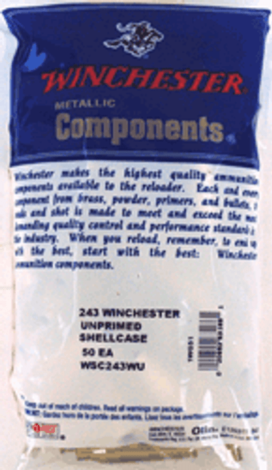 WINCHESTER UNPRIMED CASES 243 WIN 50 PACK 20PK/CS