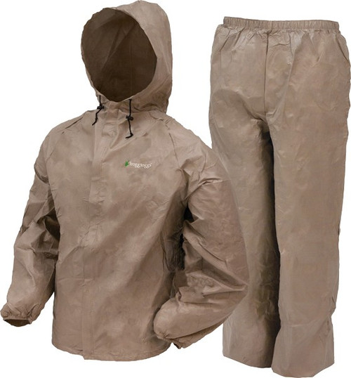 FROGG TOGGS RAIN SUIT MENS ULTRA-LITE-2 X-LARGE KHAKI