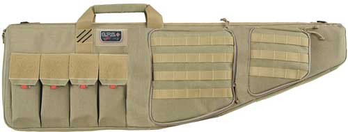 GPS TACTICAL AR CASE 42 TAN W/EXTERNAL HANDGUN HOLDER