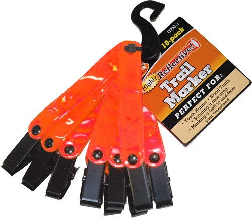 HME TRAIL MARKERS REFLECTIVE ORANGE 10PK